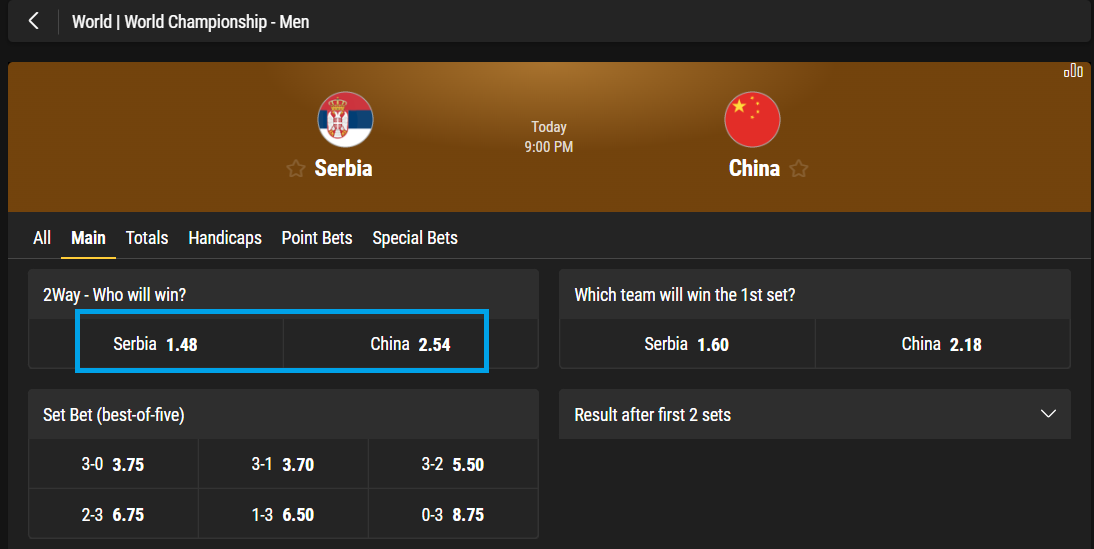 之出炉, 胜率揭晓 之出炉, 胜率揭晓